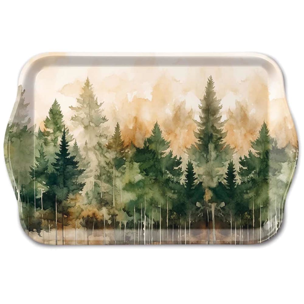 Mini plateau rectangulaire motif forêt majestueuse Mini plateau rectangulaire motif forêt majestueuse