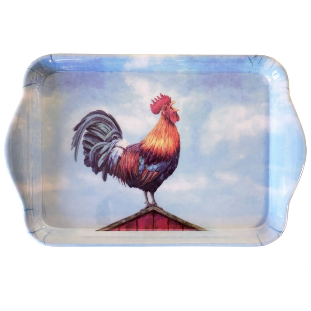 Mini plateau rectangulaire bleu coq Mini plateau rectangulaire bleu coq