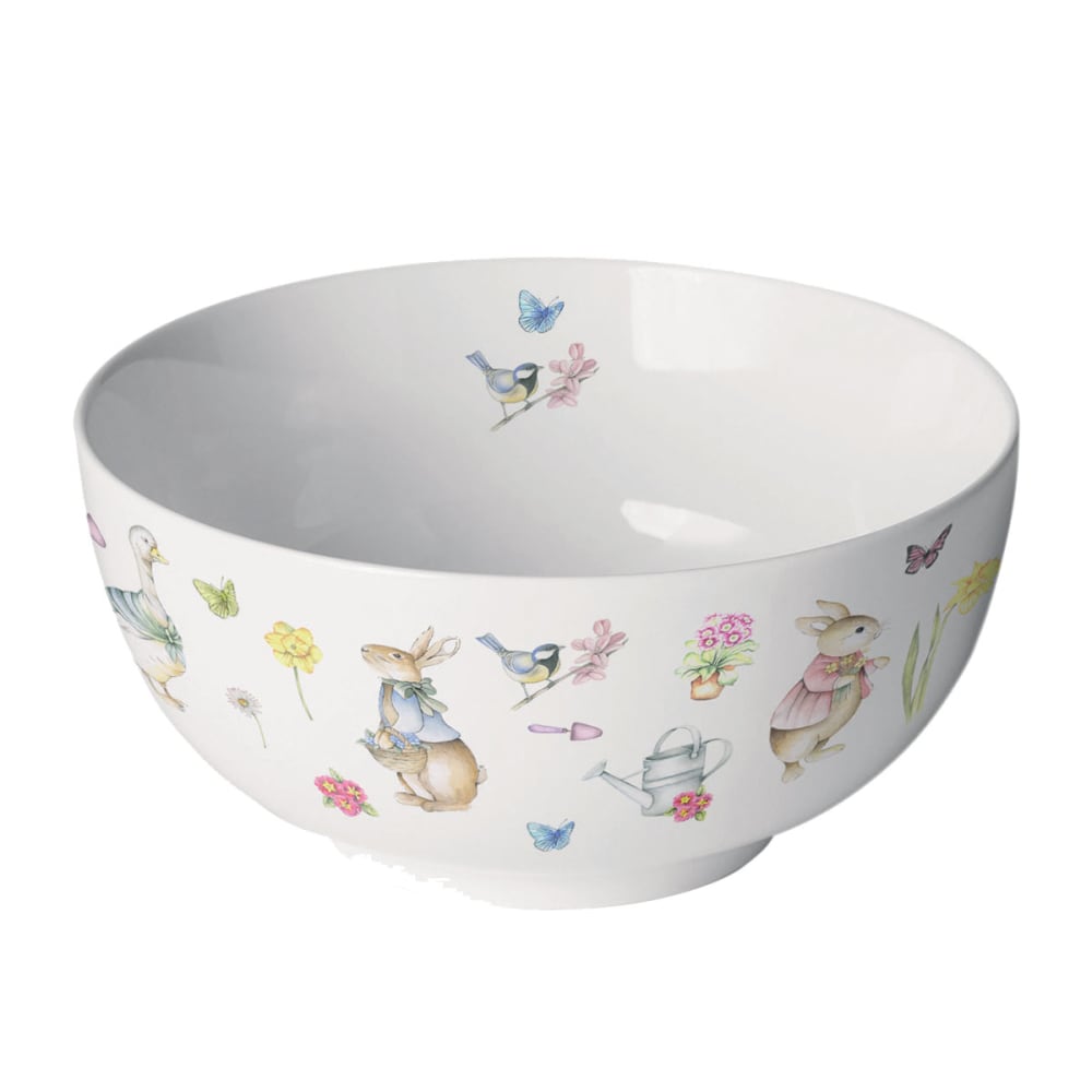 Bol en porcelaine fine jardin de pâques