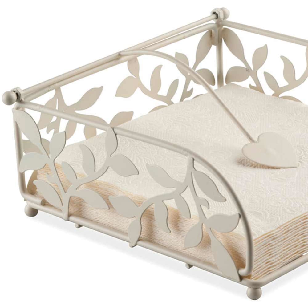 Support à serviettes en papier en métal crème - Maisons du Monde