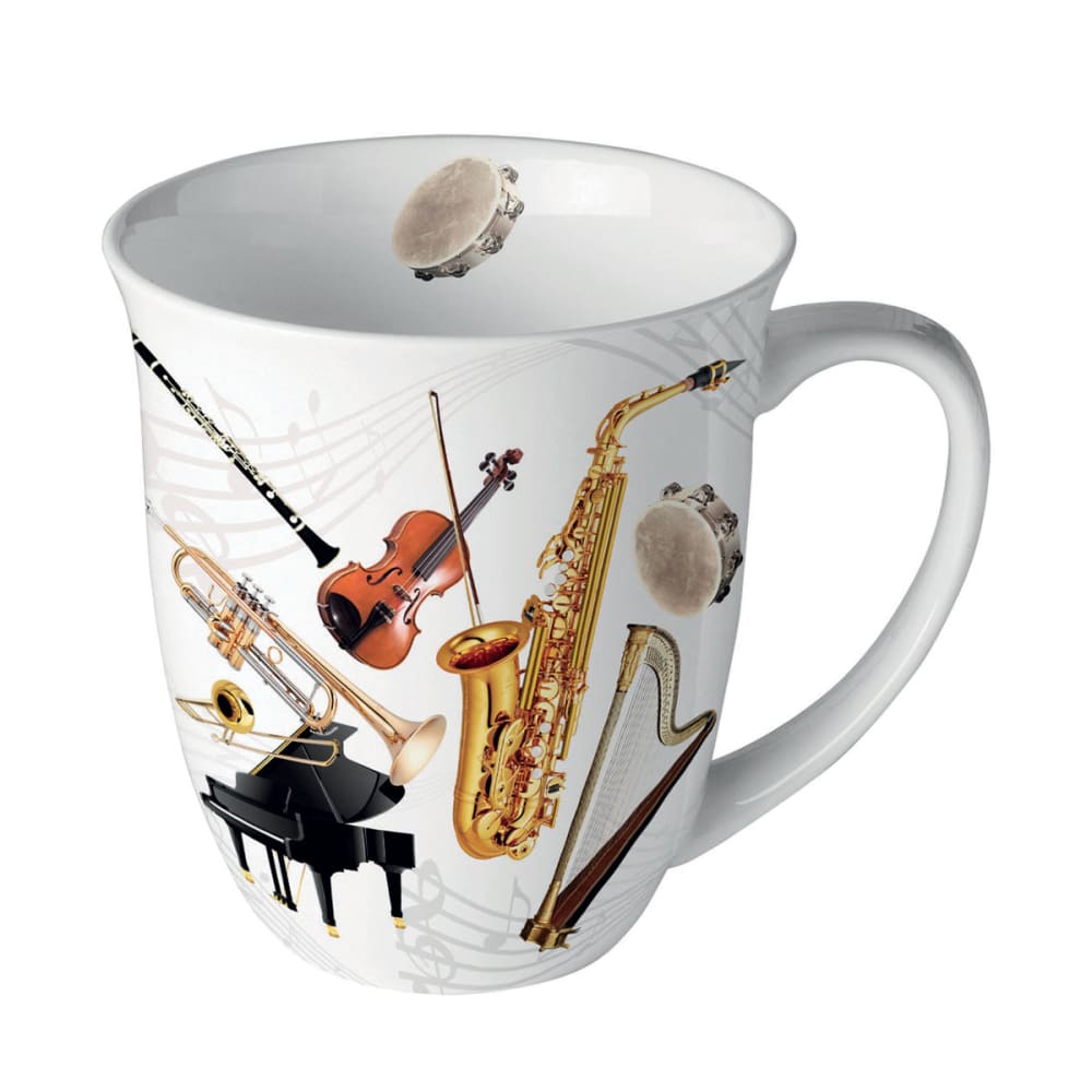 Tasse en porcelaine fine instruments de musique Tasse en porcelaine fine instruments de musique