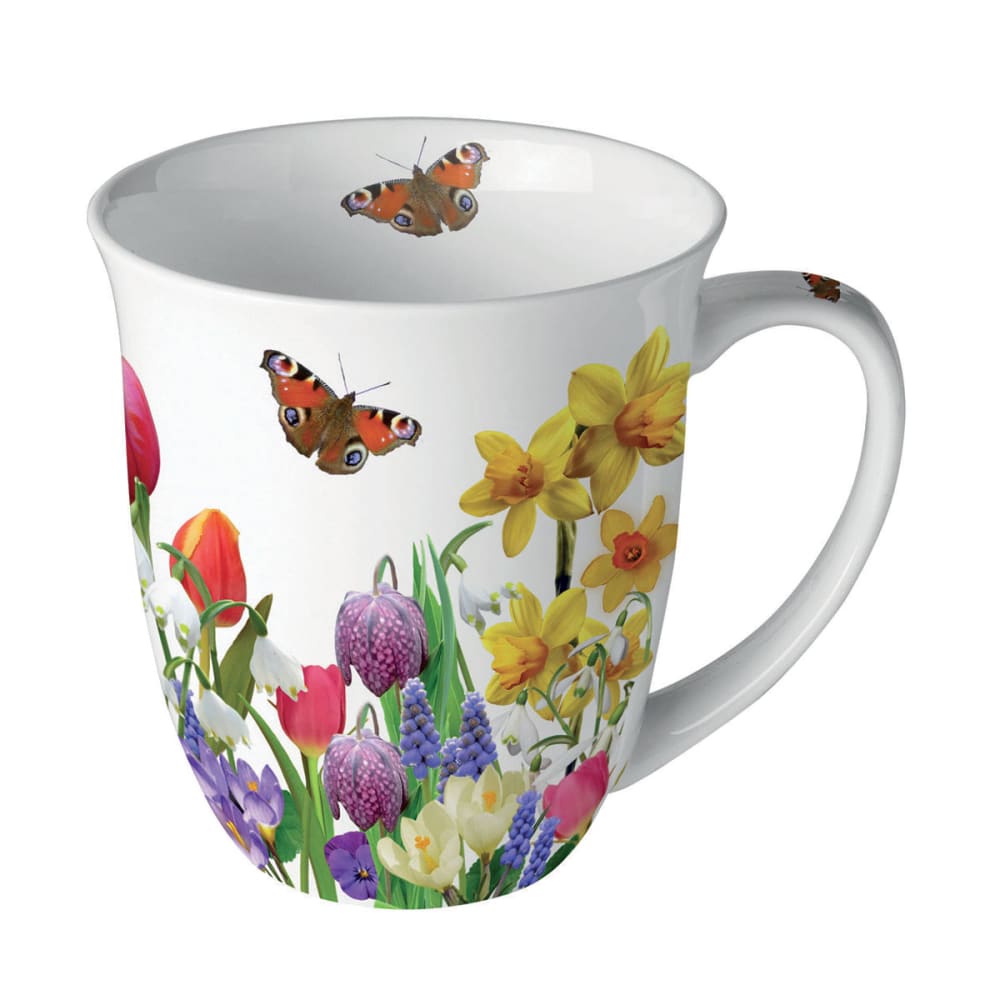 Tasse en porcelaine fine sensation de printemps 11 cm