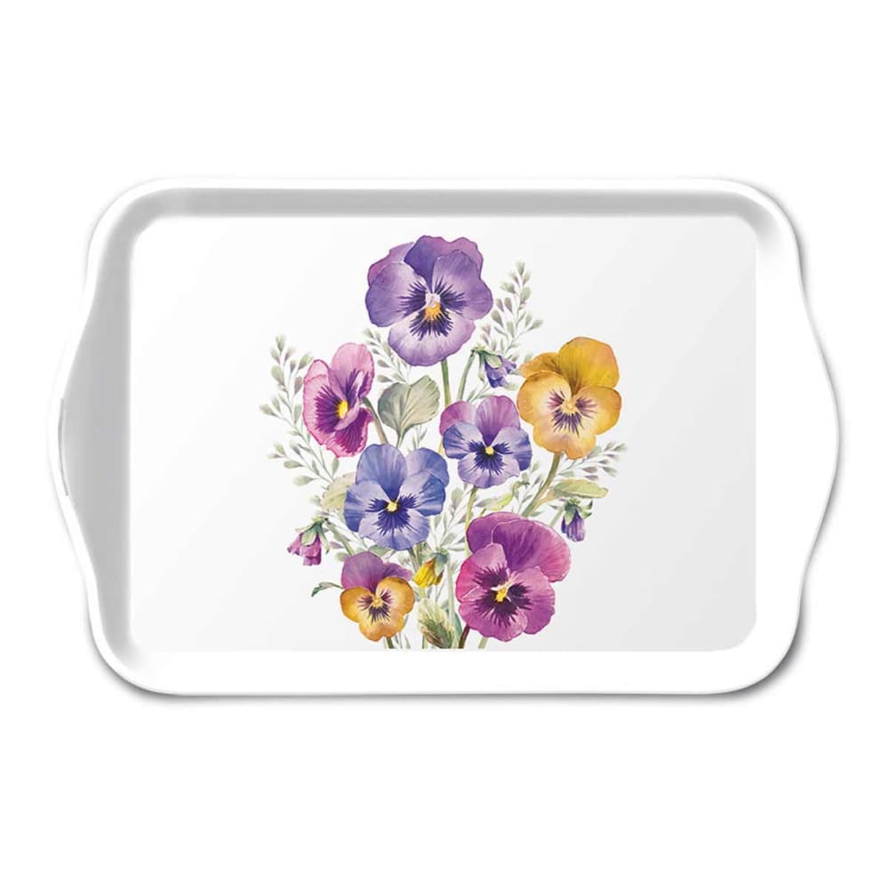 Petit plateau rectangulaire pensées Petit plateau rectangulaire pensées