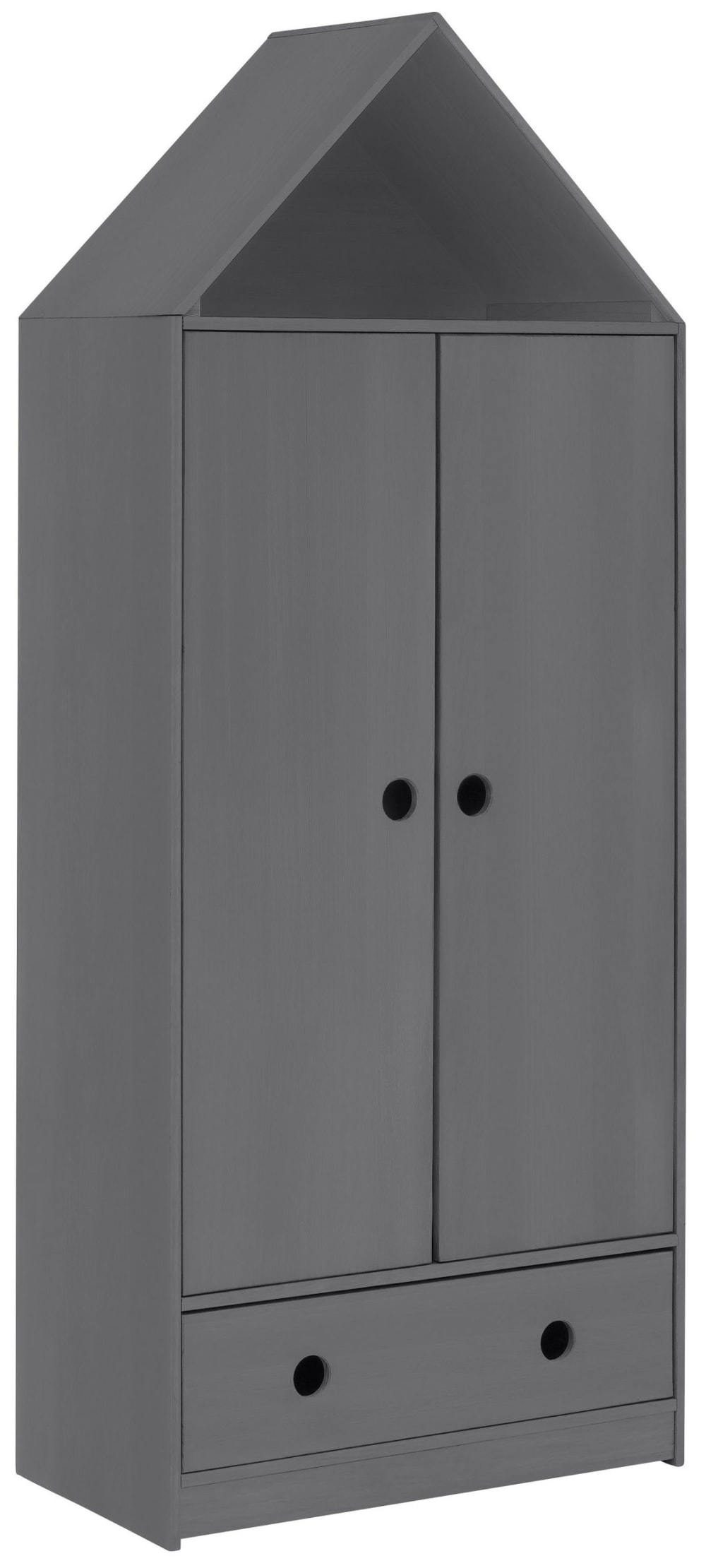 Kleiderschrank mit 2 Türen 1 Schublade Grau - Maisons Du Monde
