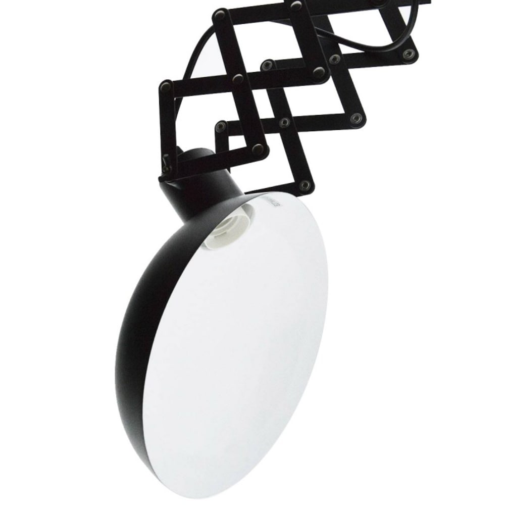 Plafonnier extensible ciseaux noir style industriel, E27 62cm — vue 4