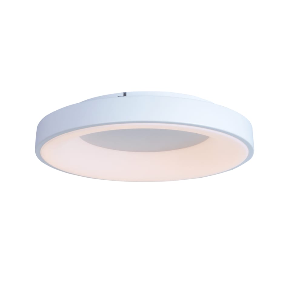 Plafonnier LED métal blanc, 36W CCT Ø40 cm