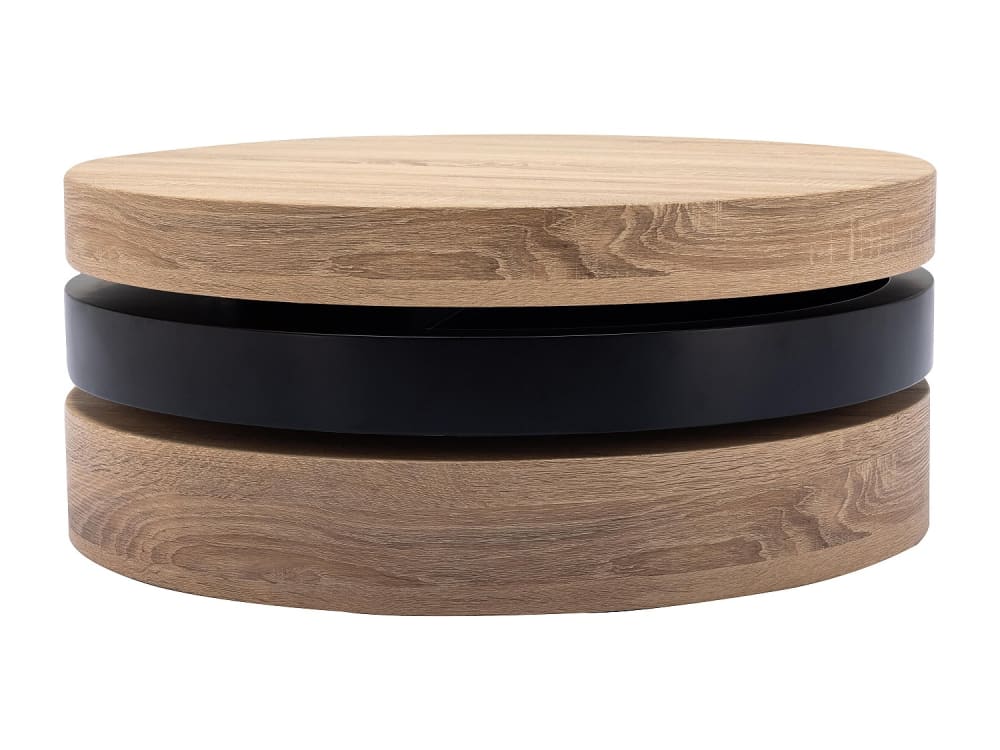 Table basse modulable effet bois noir