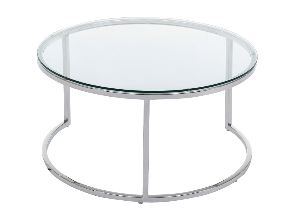 Tables gigognes acier inoxydable transparent