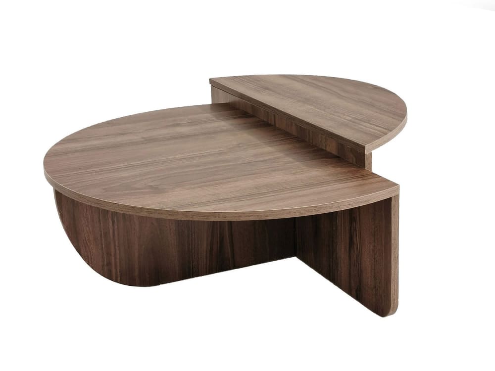 Table basse panneau de particule naturel foncé