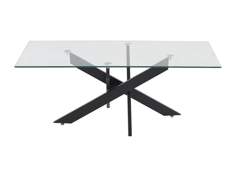 table basse verre trempé - noir