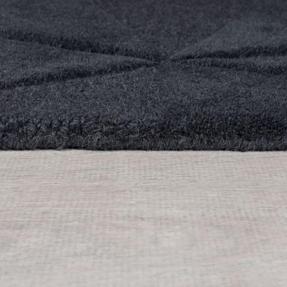 Tapis en laine gris anthracite 120x170cm — vue 4