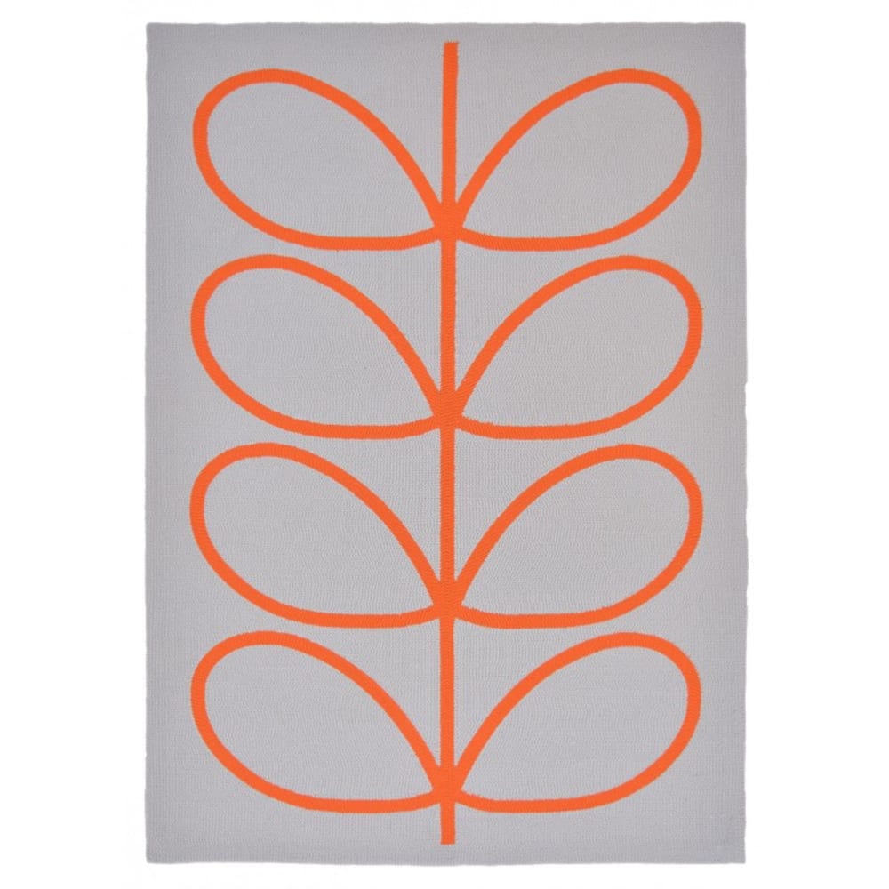 Tapis d'extérieur en polypropylène orange et gris 250 x 350