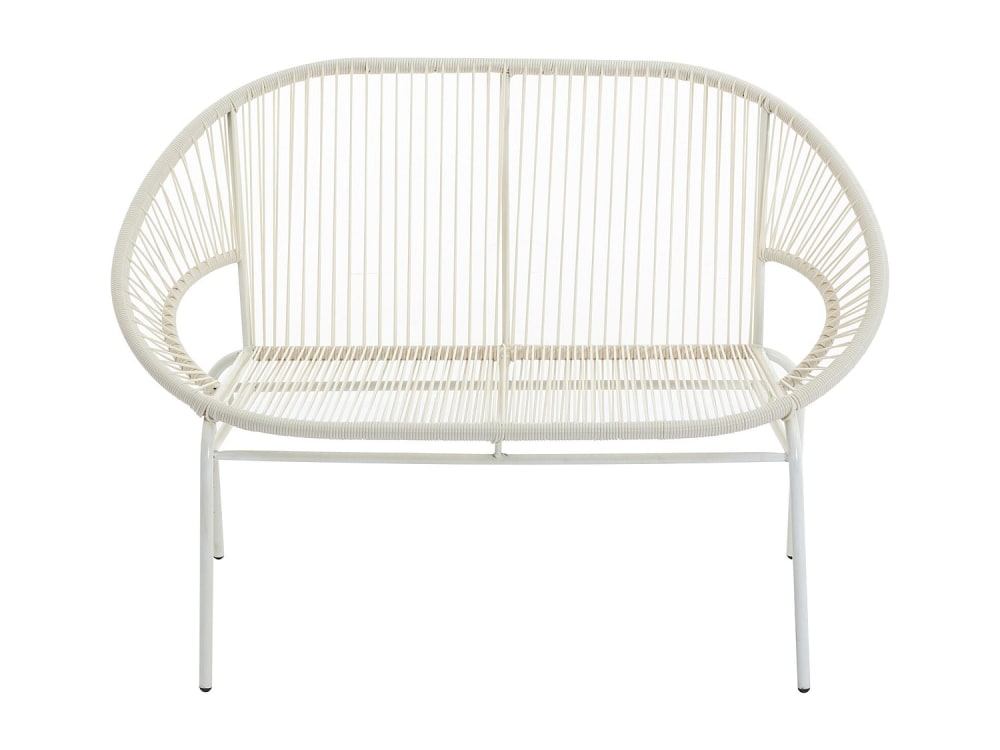 Banc de jardin résine - blanc