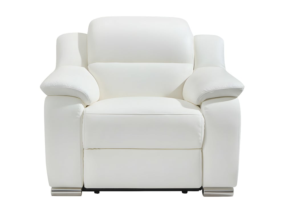 Fauteuil relax cuir blanc