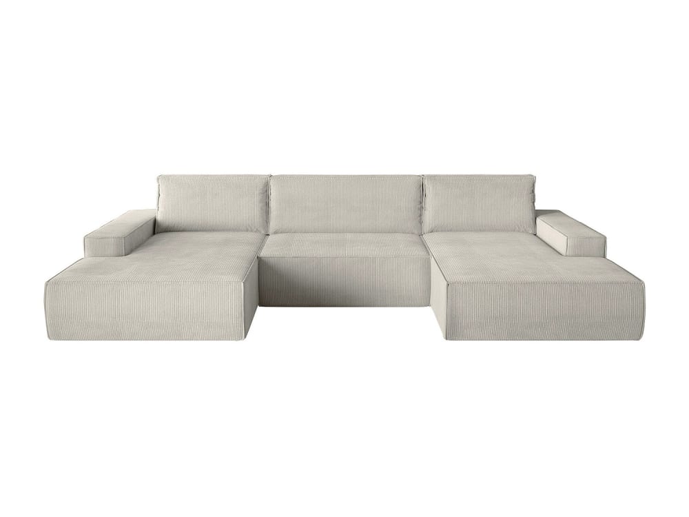 Canapé convertible velours 7 places beige