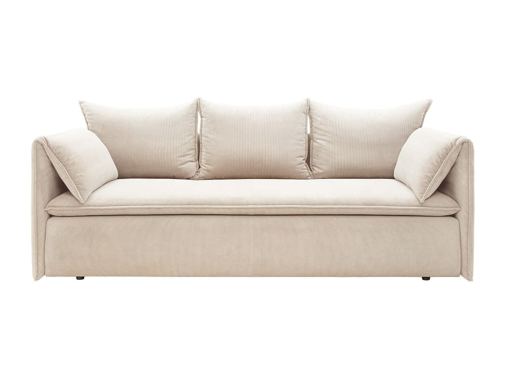 Canapé convertible velours 3 places beige