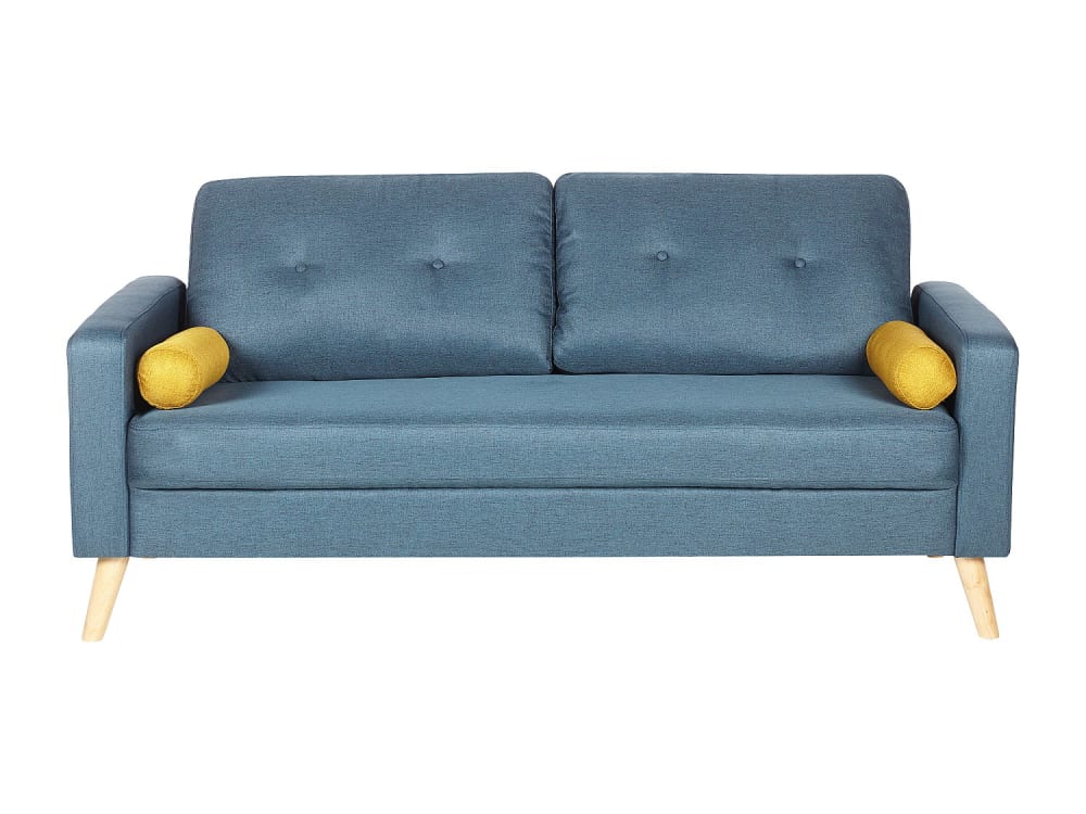 Canapé fixe  3 places bleu