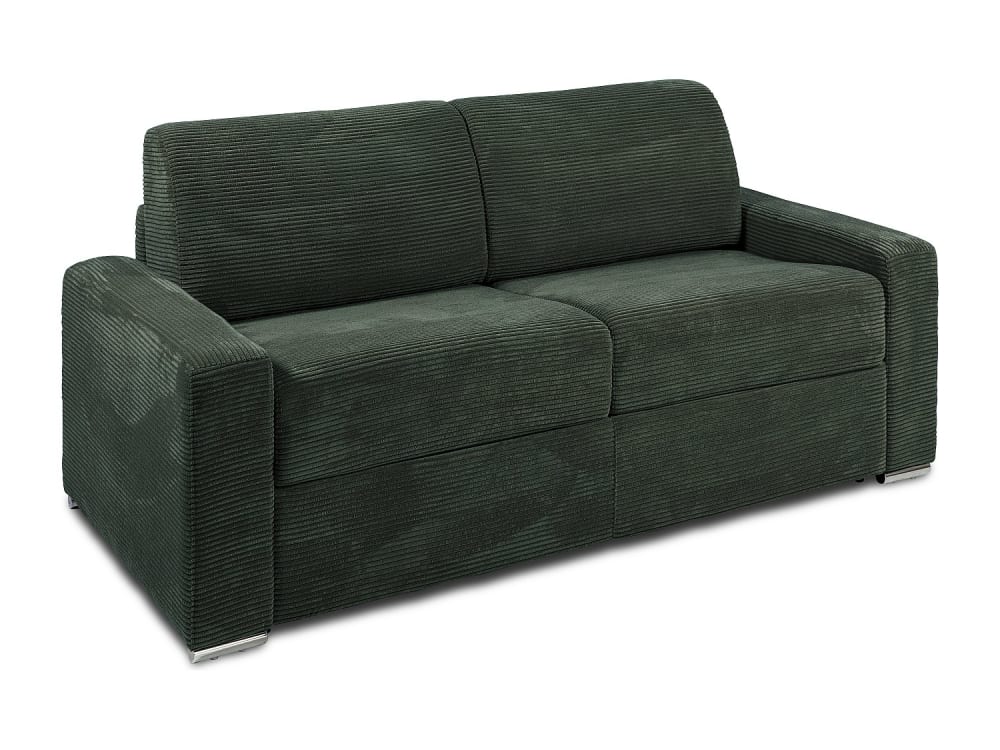 Canapé convertible velours 3 places vert sapin}