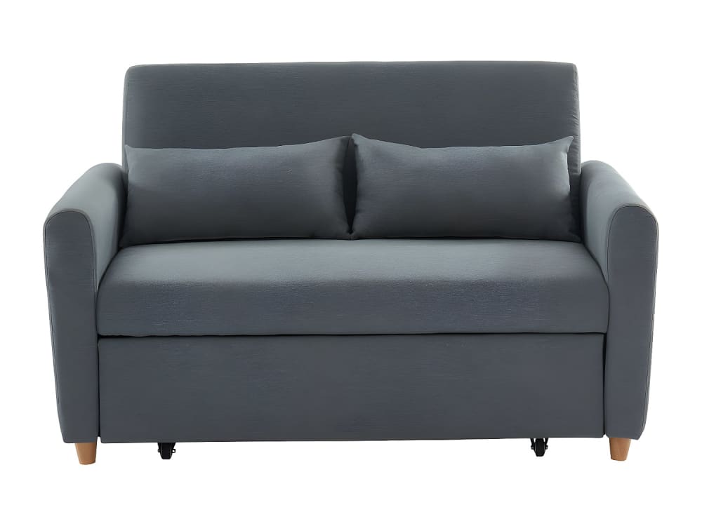 Canapé convertible polyester 2 places gris}