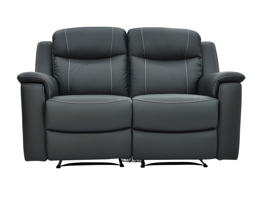 Canapé relaxation cuir 2 places gris anthracite}