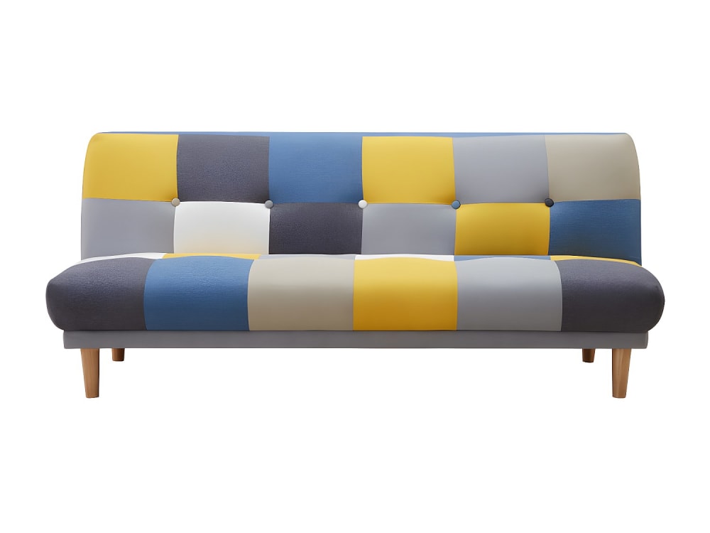 Canapé convertible polyester 3 places multicolore}