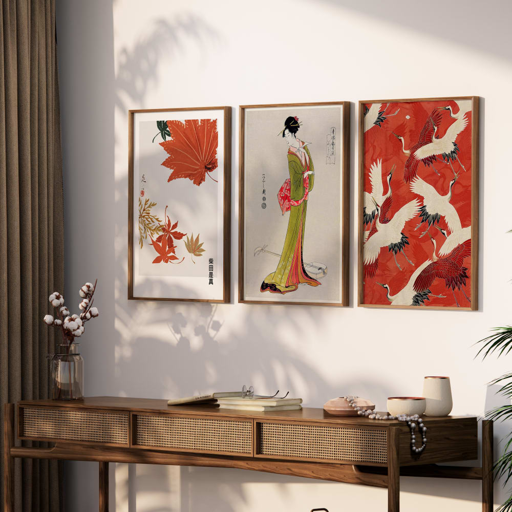 Poster Lab 3er Set Wandbilder 179, schwarzer rahmen, 50x70 cm Mehrfarbig Holz