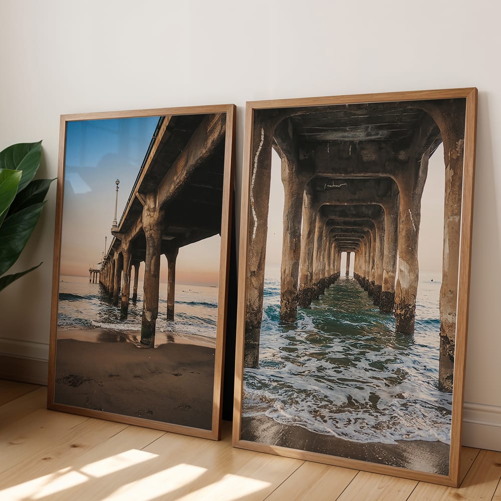 Poster Lab 2er Set Wandbilder 151, schwarzer rahmen, 30x40 cm Mehrfarbig Holz