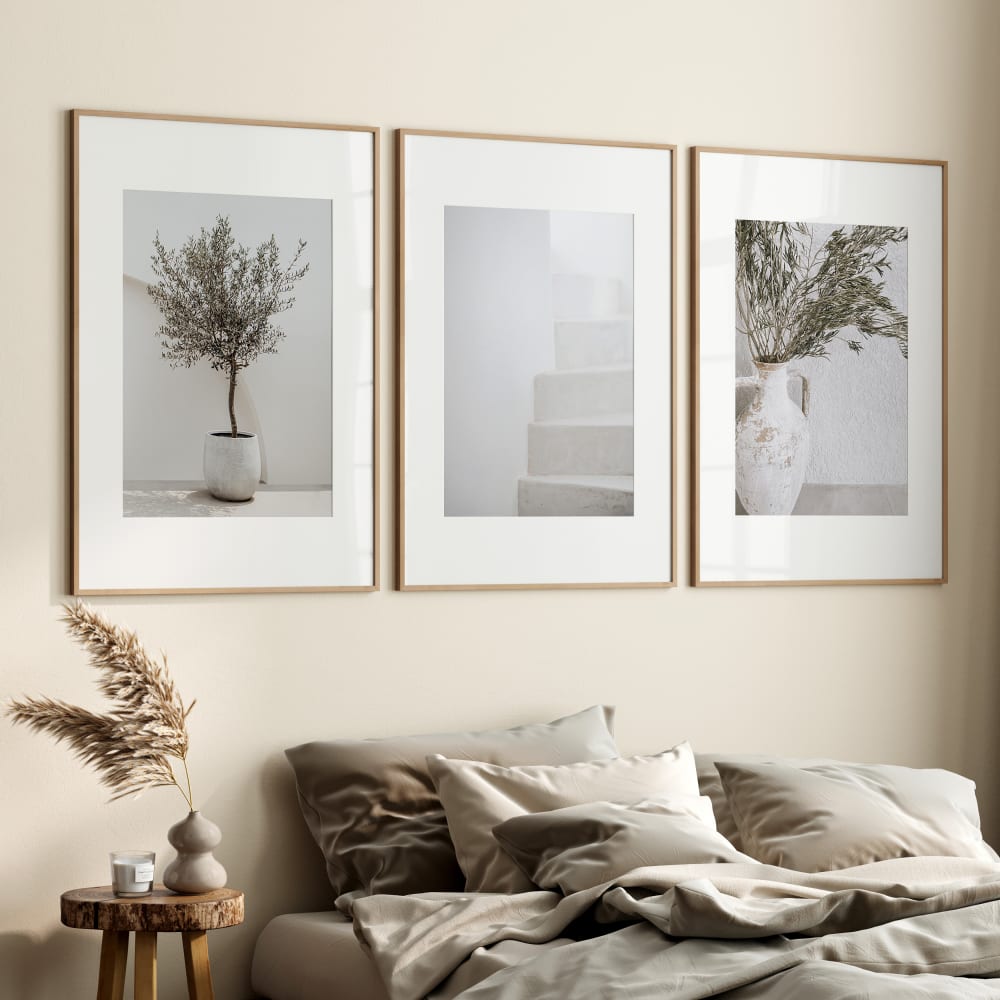 Poster Lab 3er Set Wandbilder 159, schwarzer rahmen, 50x70 cm Mehrfarbig Holz