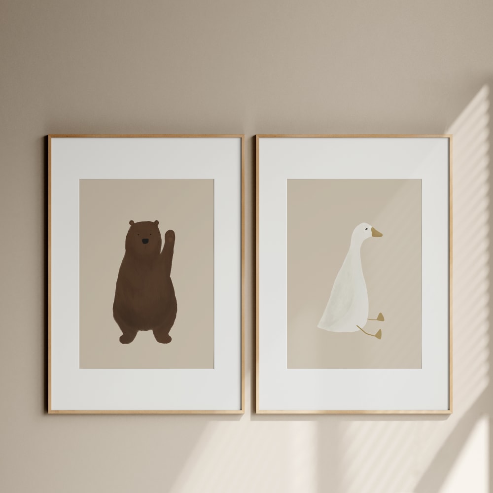 set de 2 cuadros 110 marco negro 30x40 cm