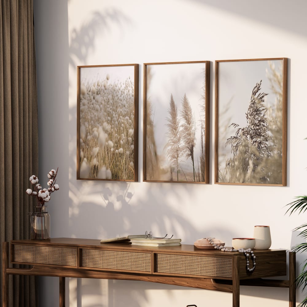 Poster Lab 3er Set Wandbilder 204, schwarzer rahmen, 50x70 cm Mehrfarbig Holz