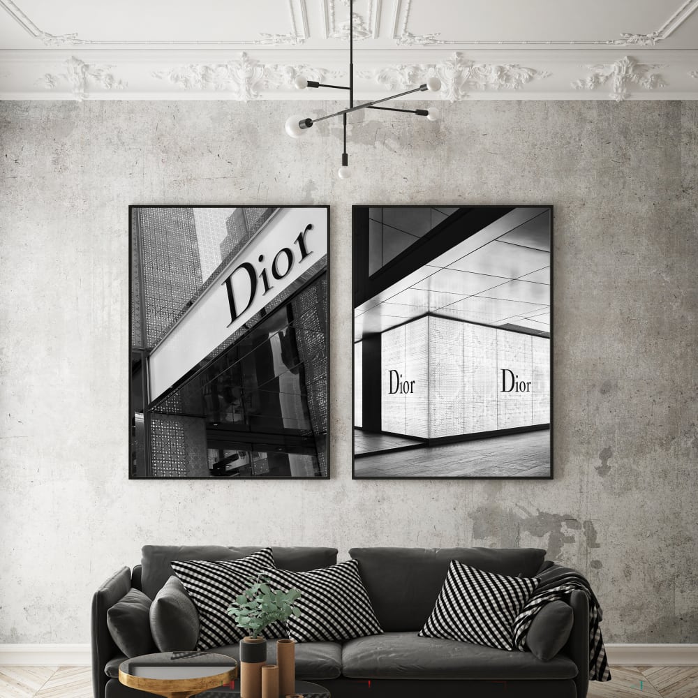 Poster Lab 2er Set Wandbilder 100, schwarzer rahmen, 50x70 cm Mehrfarbig Holz