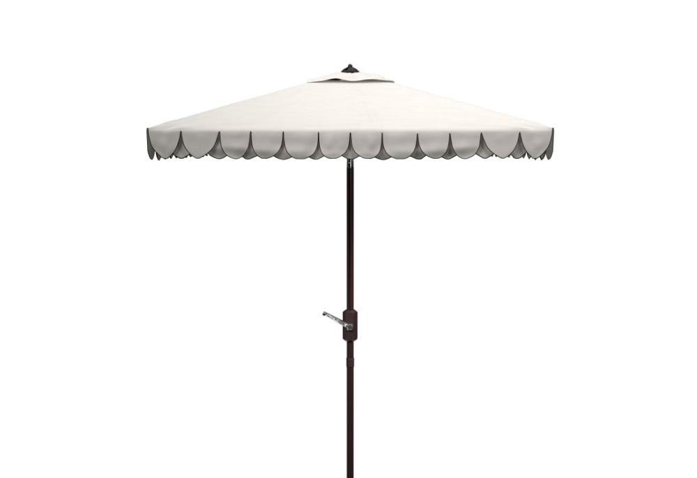 Parasol d'extérieur en métal blanc