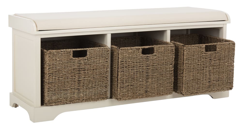 Banc en pin/mdf, blanc Banc en pin/mdf, blanc