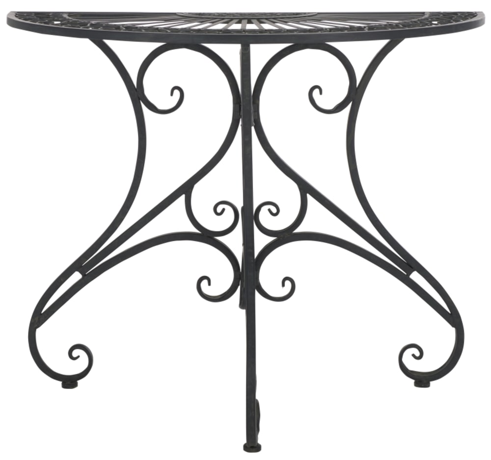 Table d'appoint pour l'extérieur en fer noir