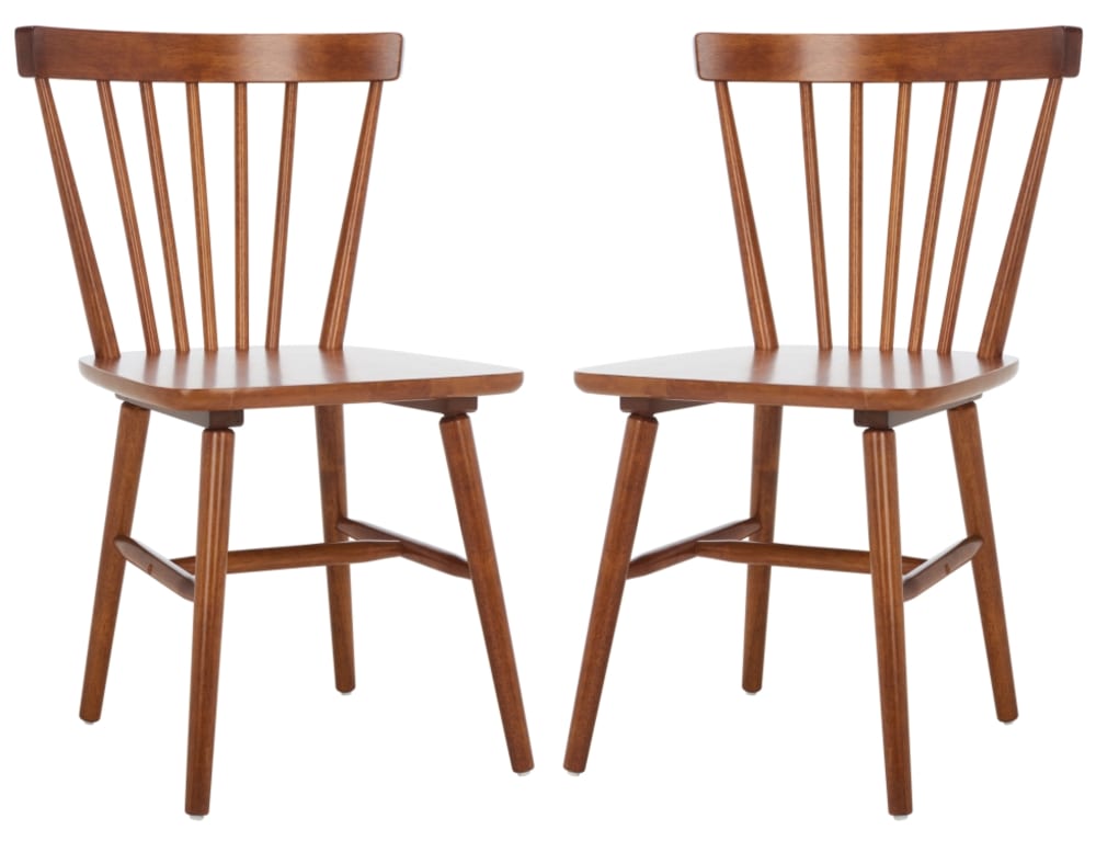 Ensemble de 2 chaises de salle à manger en bois massif, noyer Ensemble de 2 chaises de salle à manger en bois massif, noyer