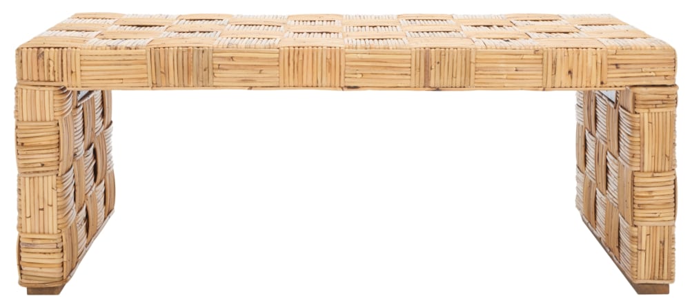 Tables basses en rotin, miel naturel