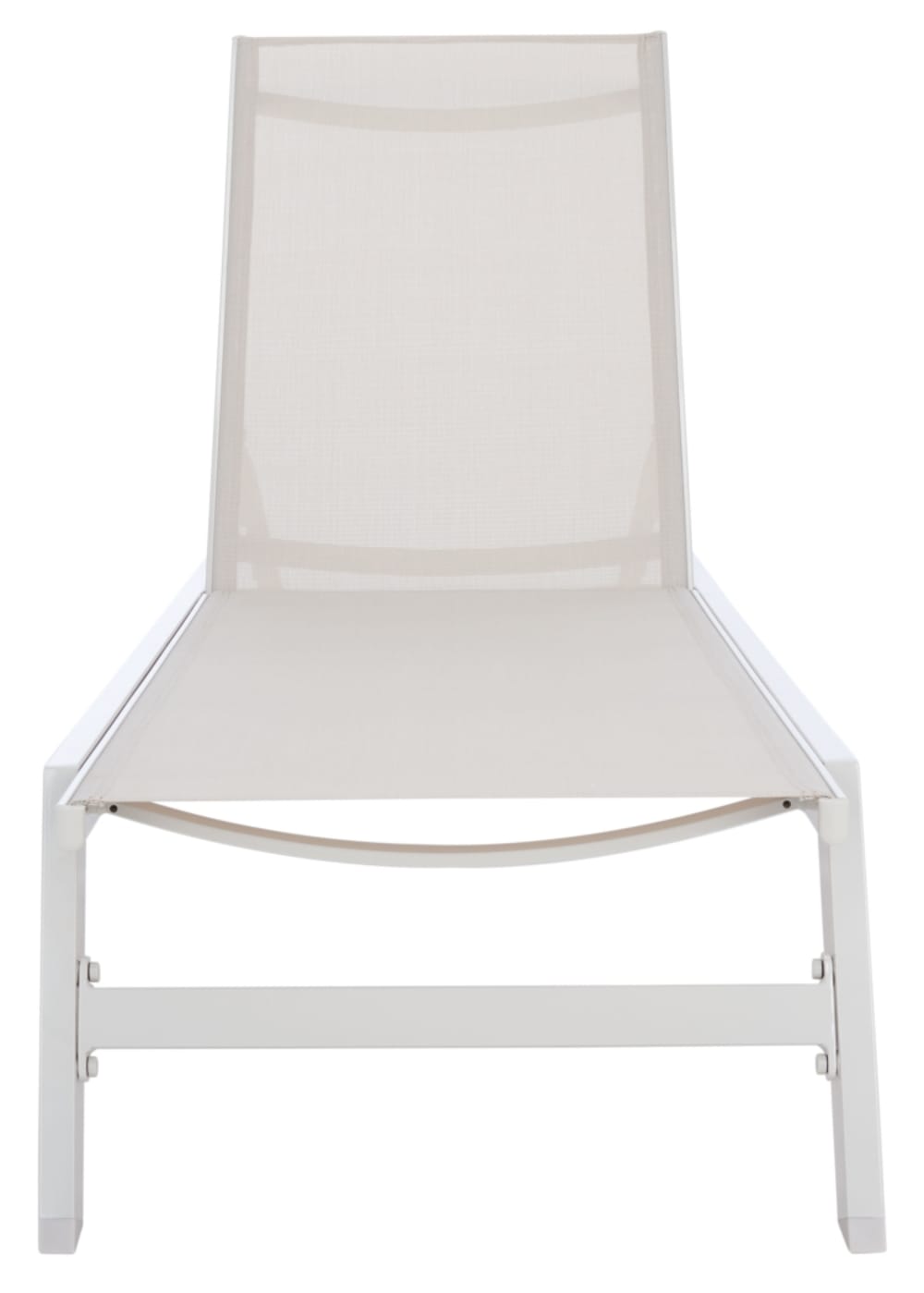 Chaise longue d'extérieur aluminium blanc