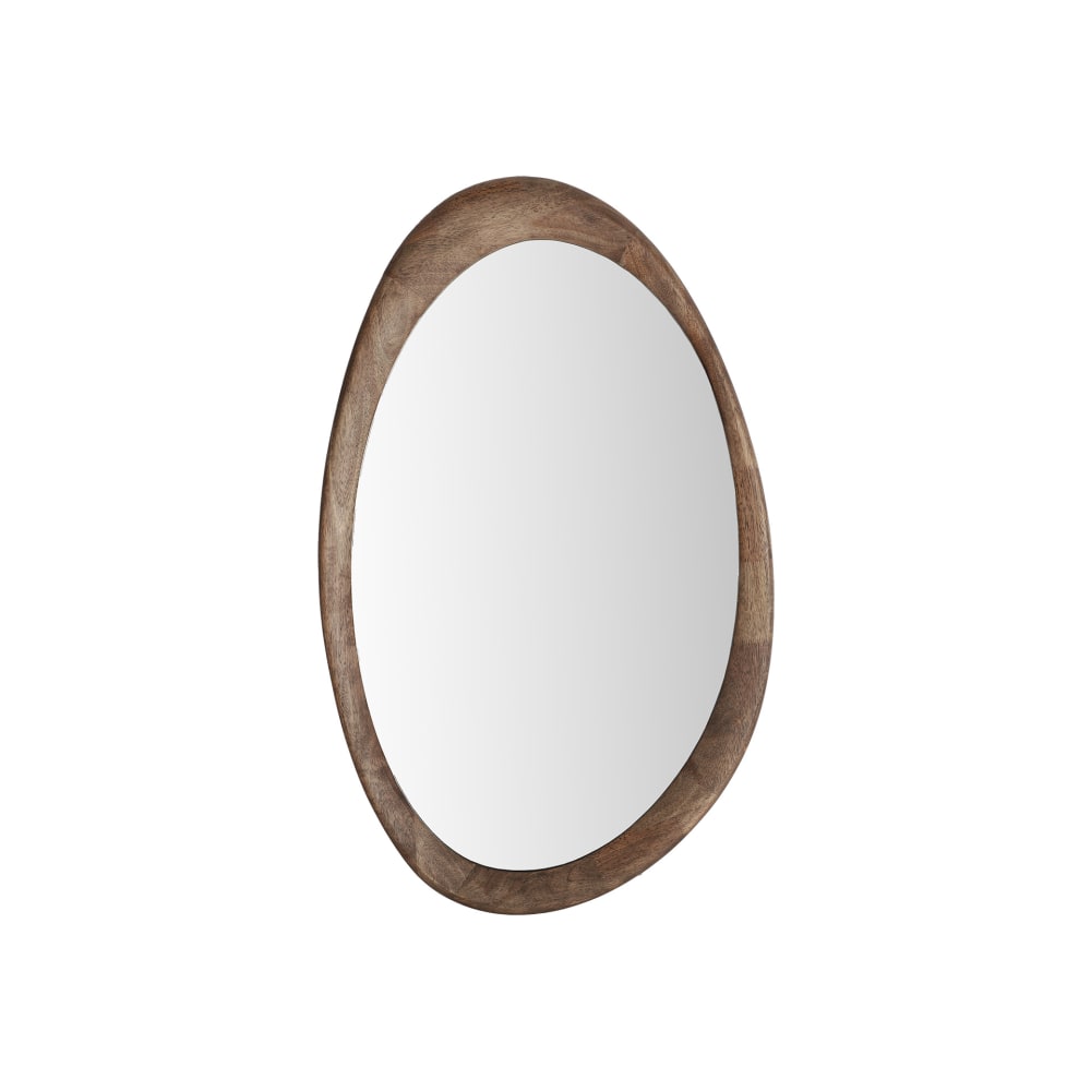 Miroir en bois d’hévéa marron  64x5x105 cm