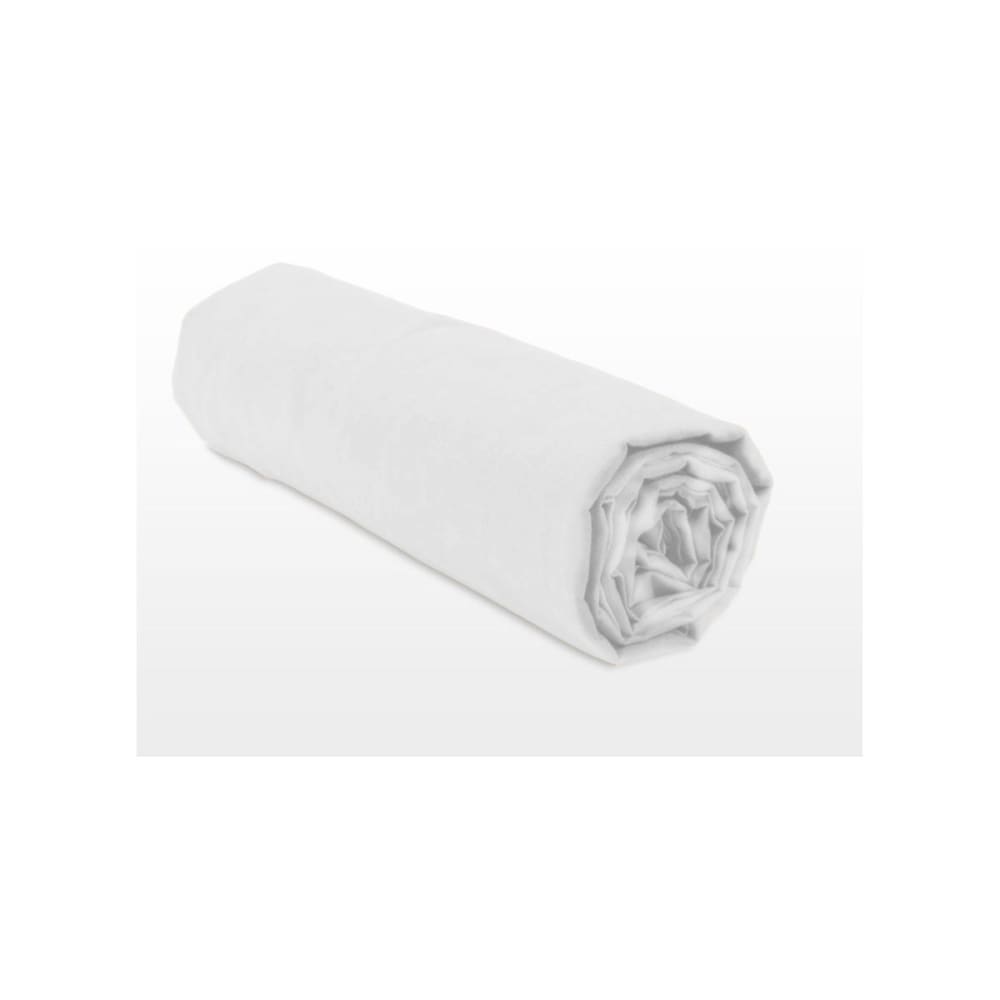 Drap housse 180x200 + 30 cm percale blanc — vue 3