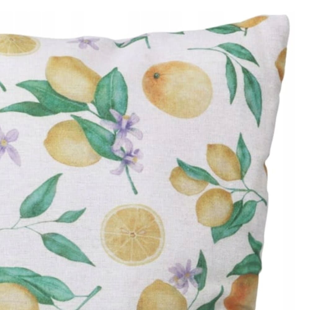 Coussin coton motif citrons 45x45cm — vue 3