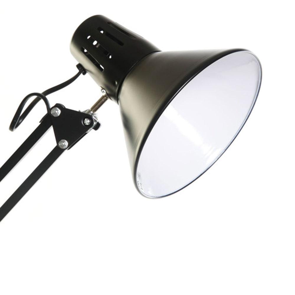 Lampe de bureau articulée flexo métal noir 22x39x69cm — vue 3