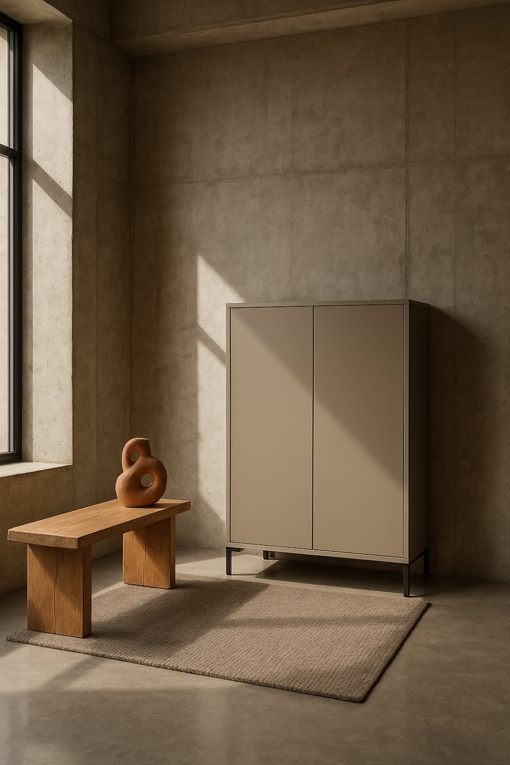 Meuble organisateur multifonction taupe