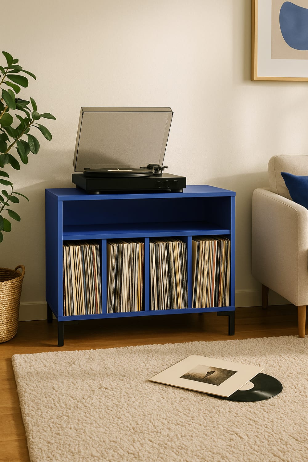 Schrank für Schallplatten blau - Maisons Du Monde