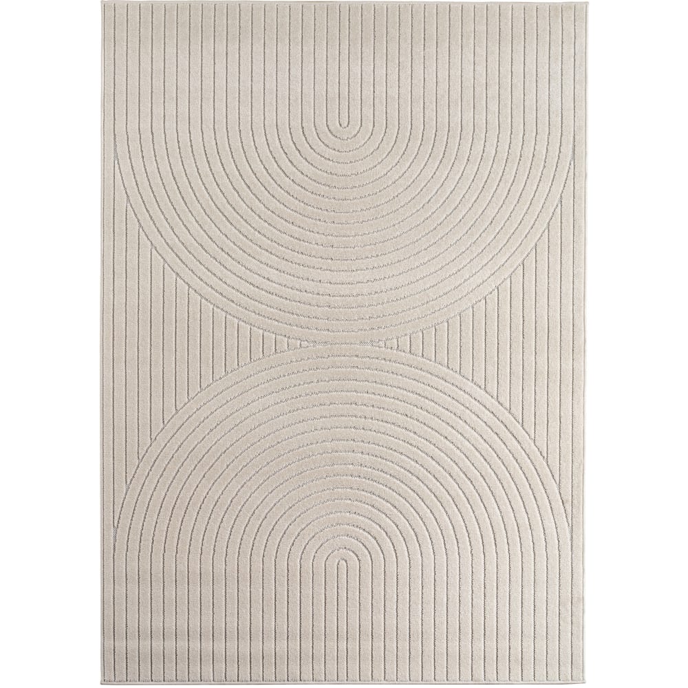 Tapis intérieur/extérieur scandinave crème - 140x200