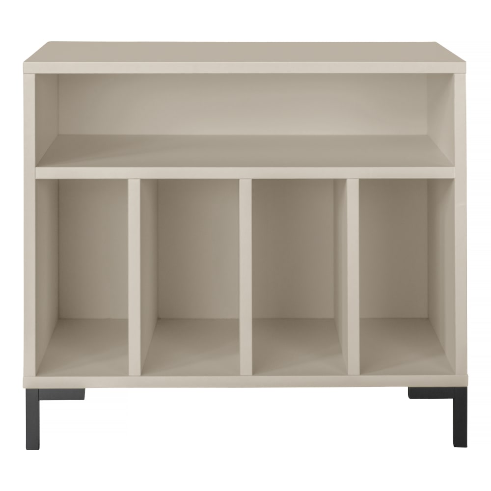 meuble pour vinyles taupe