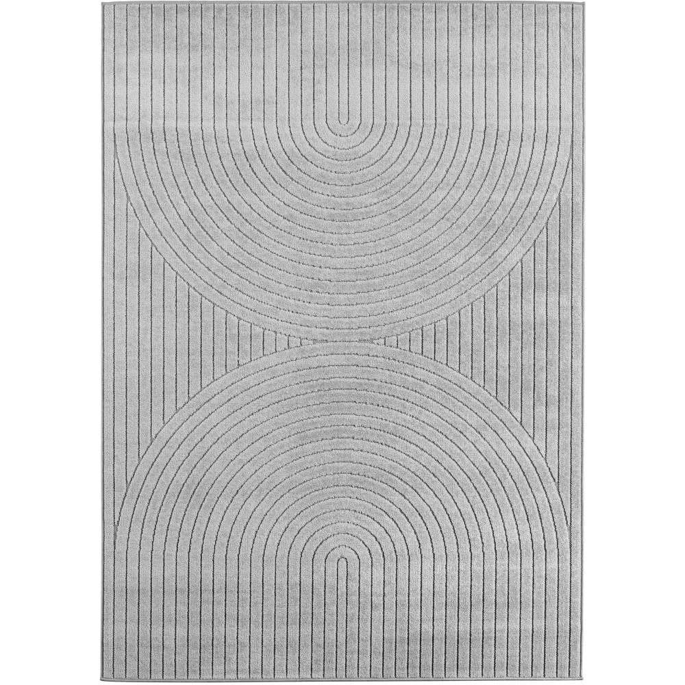 Tapis intérieur/extérieur scandinave gris - 120x170