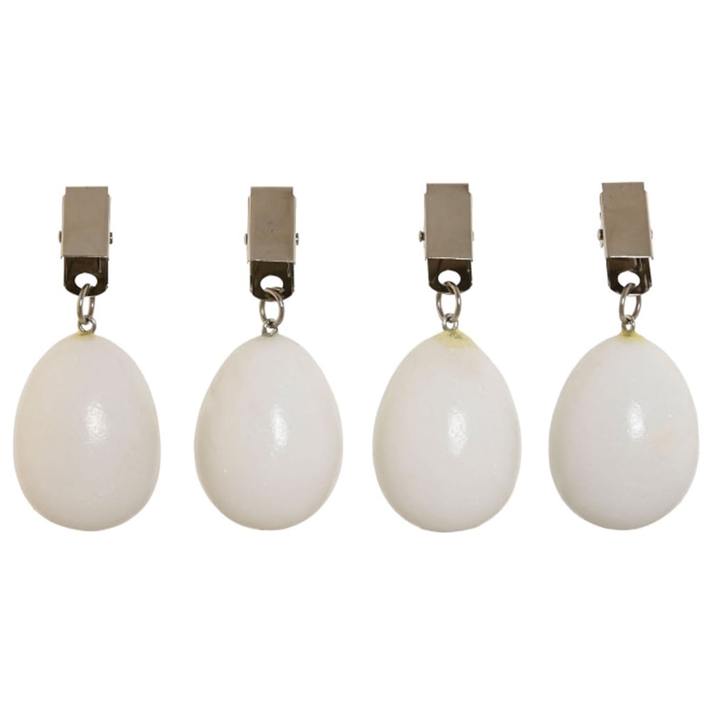 Set de 4 poids de nappe en marbre blanc 3.5x3.5x5.5cm