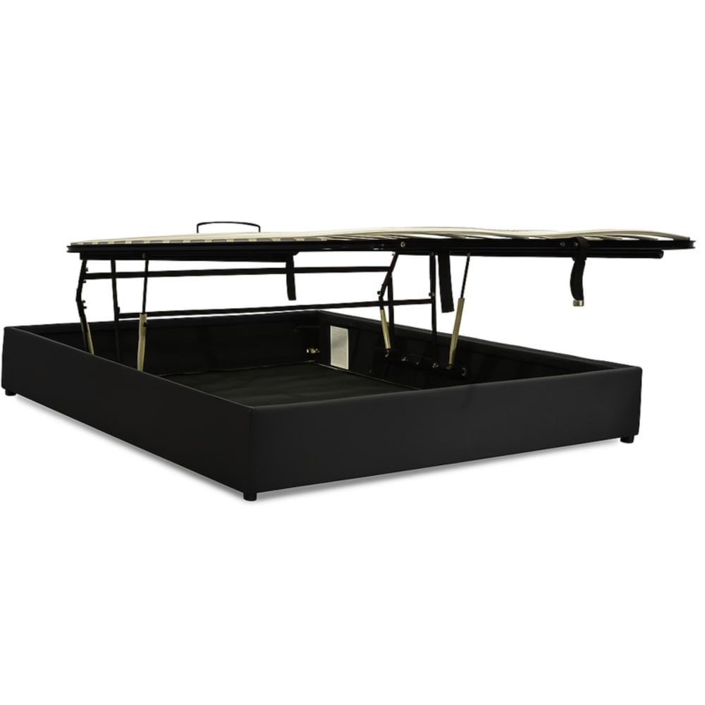 Lit coffre ouverture - simili cuir