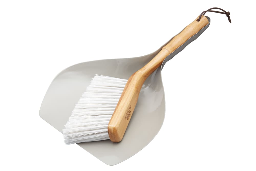 KitchenCraft Traditionelles Set aus Kehrschaufel und Bürste aus Metall Grau Metall