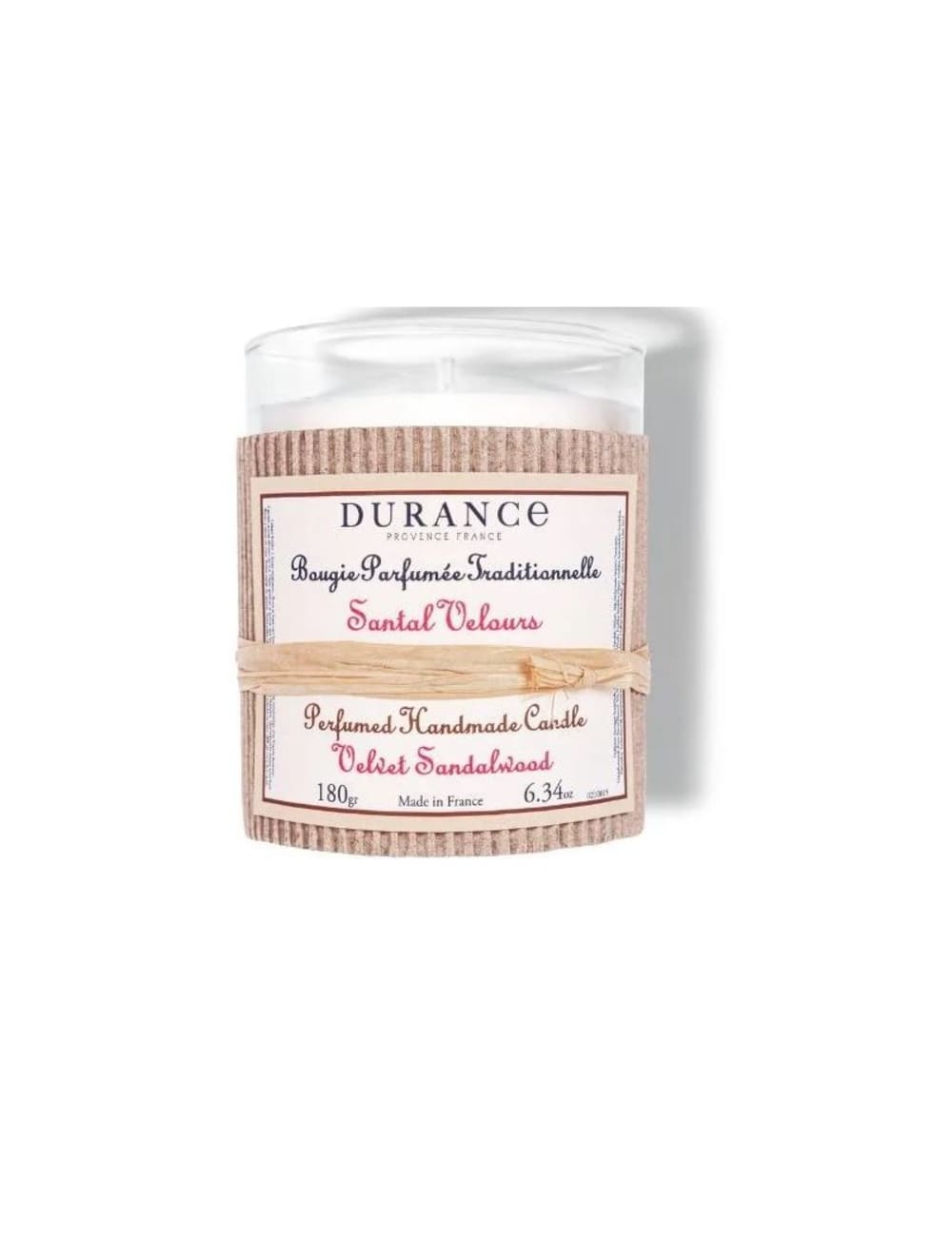 Bougie parfumée traditionnelle Santal Velours 180g - Durance